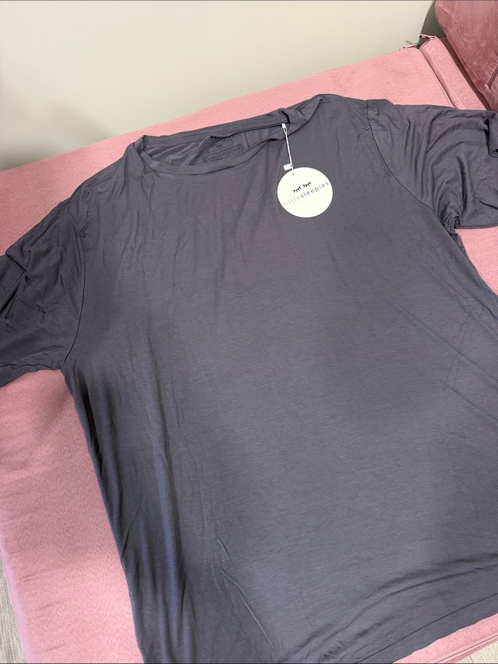 Little Sleepies Men's Short Sleeve Crew T-Shirt - Charcoal